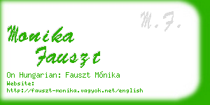 monika fauszt business card